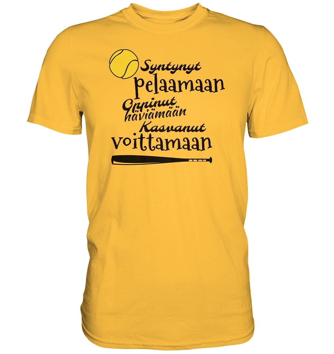 Pesäpallo Syntynyt pelaamaan t-paita - Premium Shirt - FourFan
