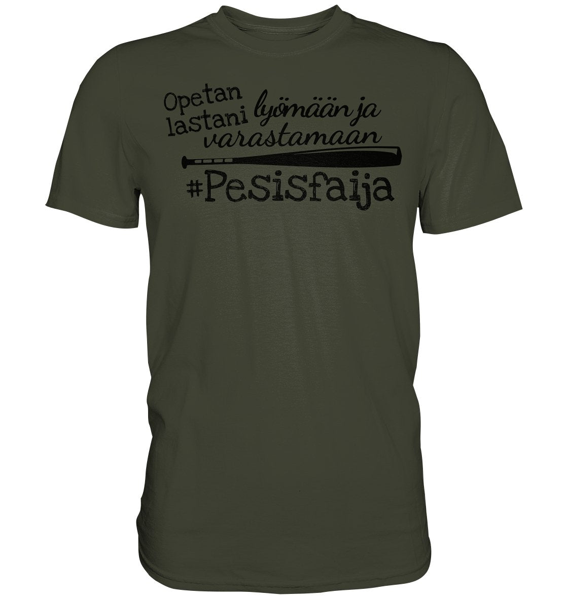 Pesisfaija opetan lastani pesäpallo t-paita - FourFan