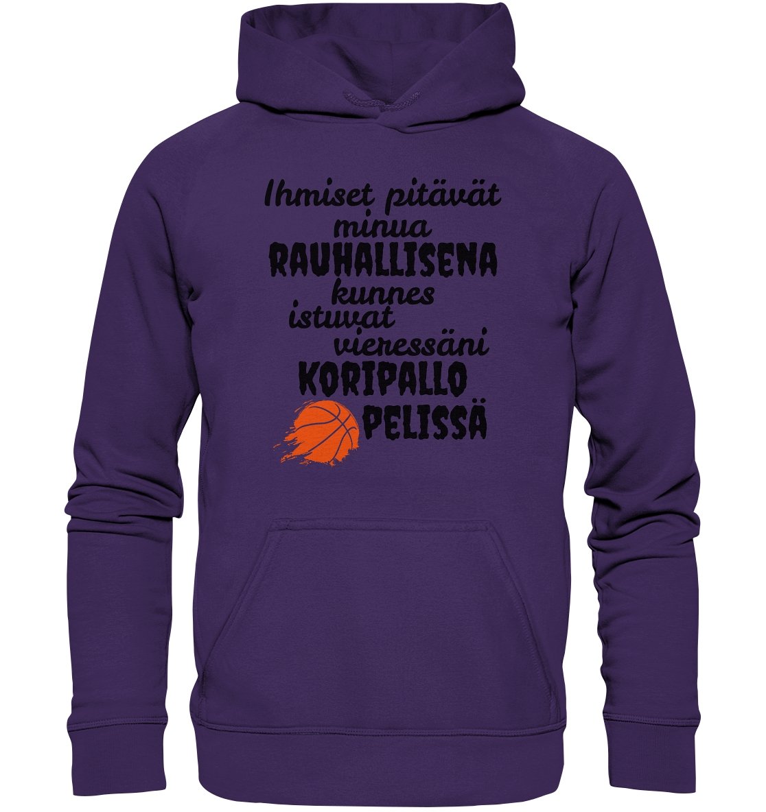 Rauhallisena kunnes koripallo huppari - Basic Unisex Hoodie - FourFan