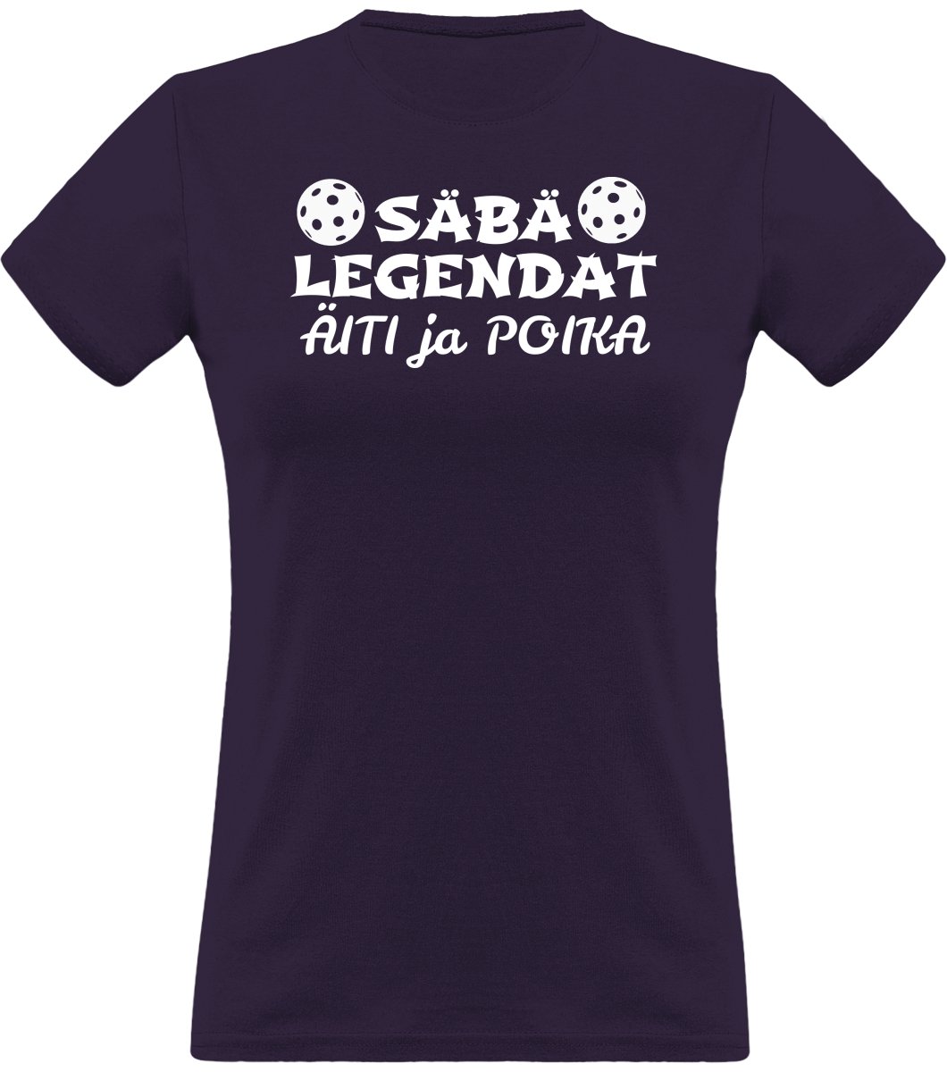 Säbälegendat äiti ja poika klassinen naisten t-paita - FourFan