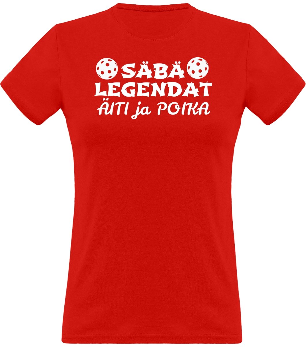 Säbälegendat äiti ja poika klassinen naisten t-paita - FourFan