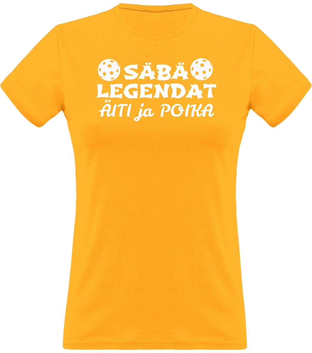 Säbälegendat äiti ja poika klassinen naisten t-paita - FourFan