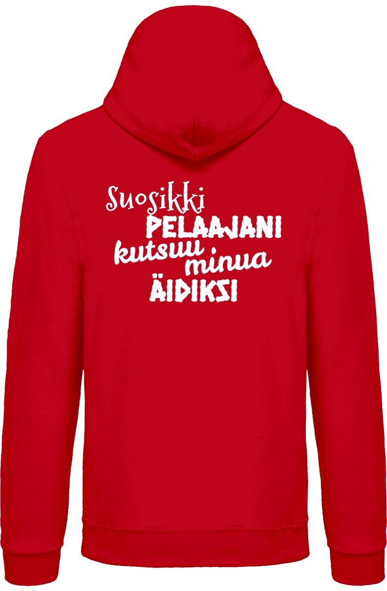 Suosikkipelaajani äidiksi vetoketjullinen huppari unisex - FourFan