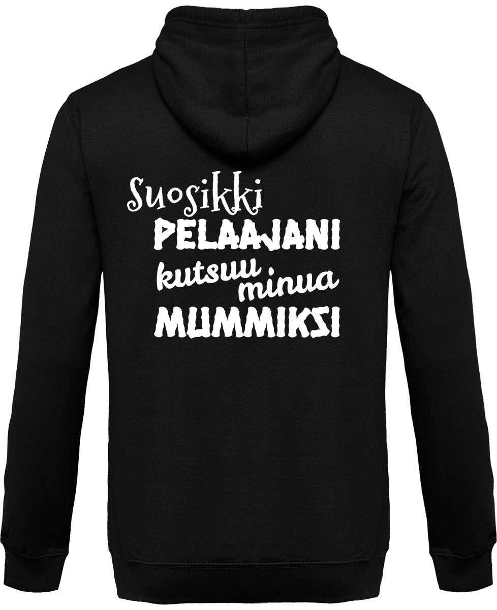 Suosikkipelaajani mummiksi vetoketjullinen huppari unisex - FourFan