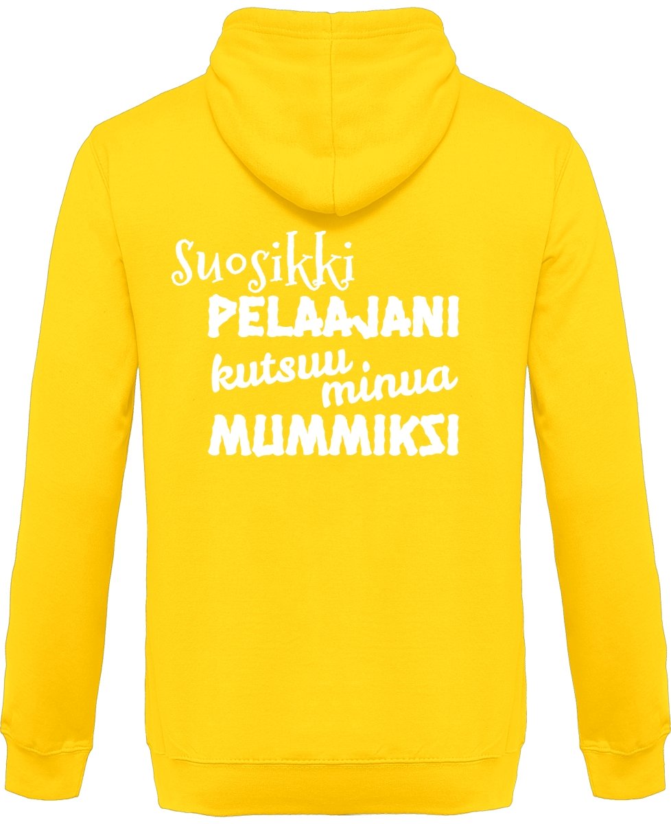Suosikkipelaajani mummiksi vetoketjullinen huppari unisex - FourFan