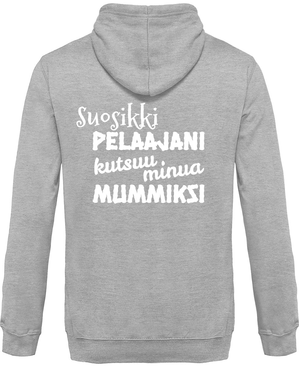 Suosikkipelaajani mummiksi vetoketjullinen huppari unisex - FourFan