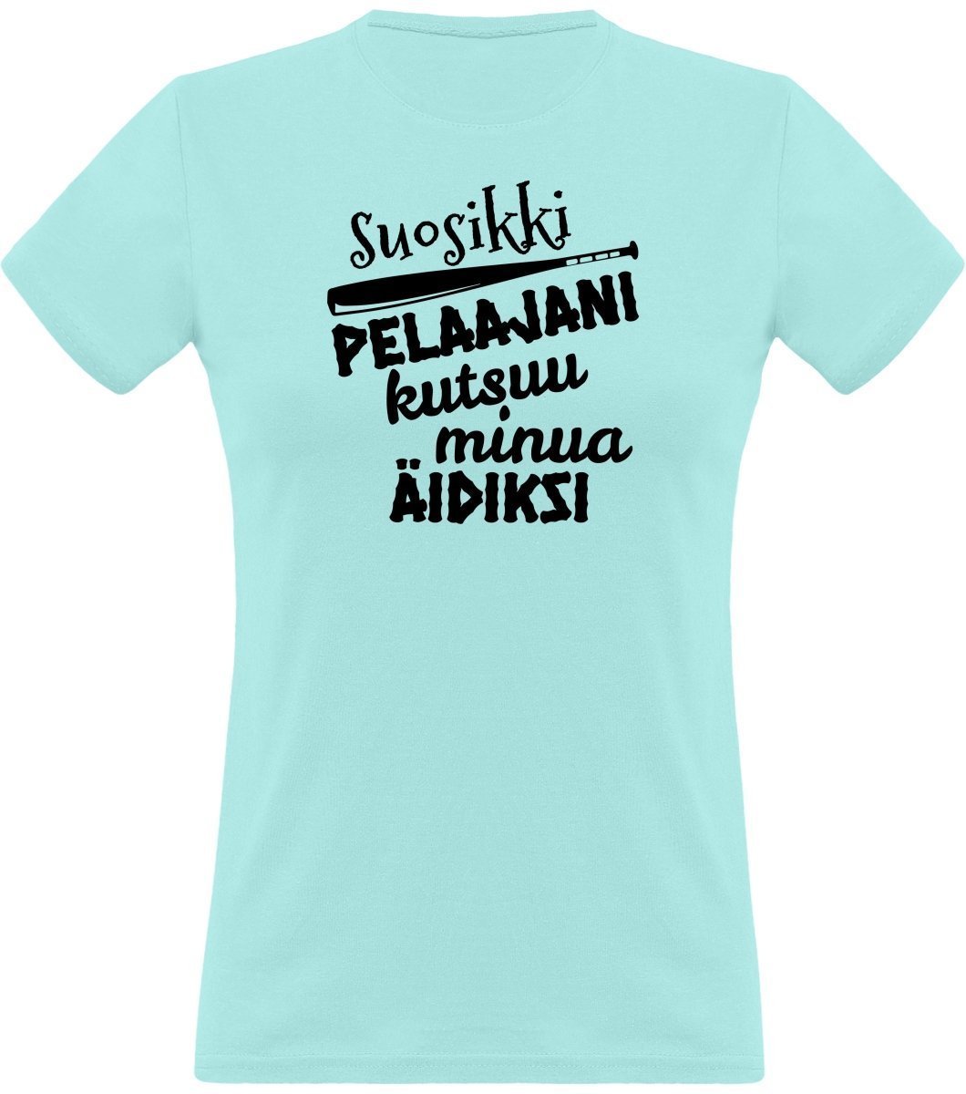 Suosikkipesispelaajani äidiksi t-paita RED (koko XL) ja TURQUOISE (koko M) - FourFan