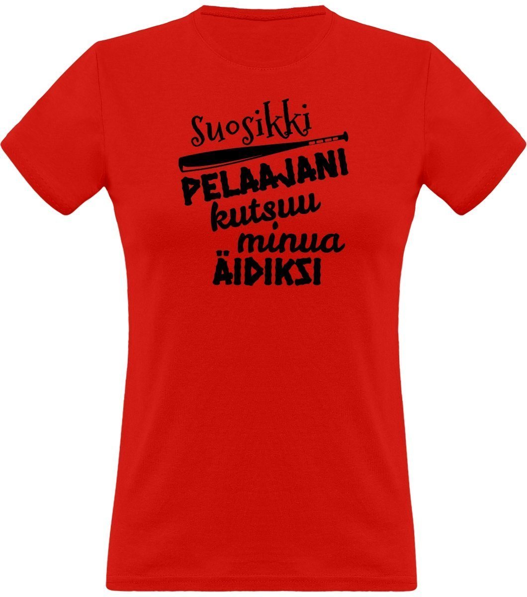 Suosikkipesispelaajani äidiksi t-paita RED (koko XL) ja TURQUOISE (koko M) - FourFan