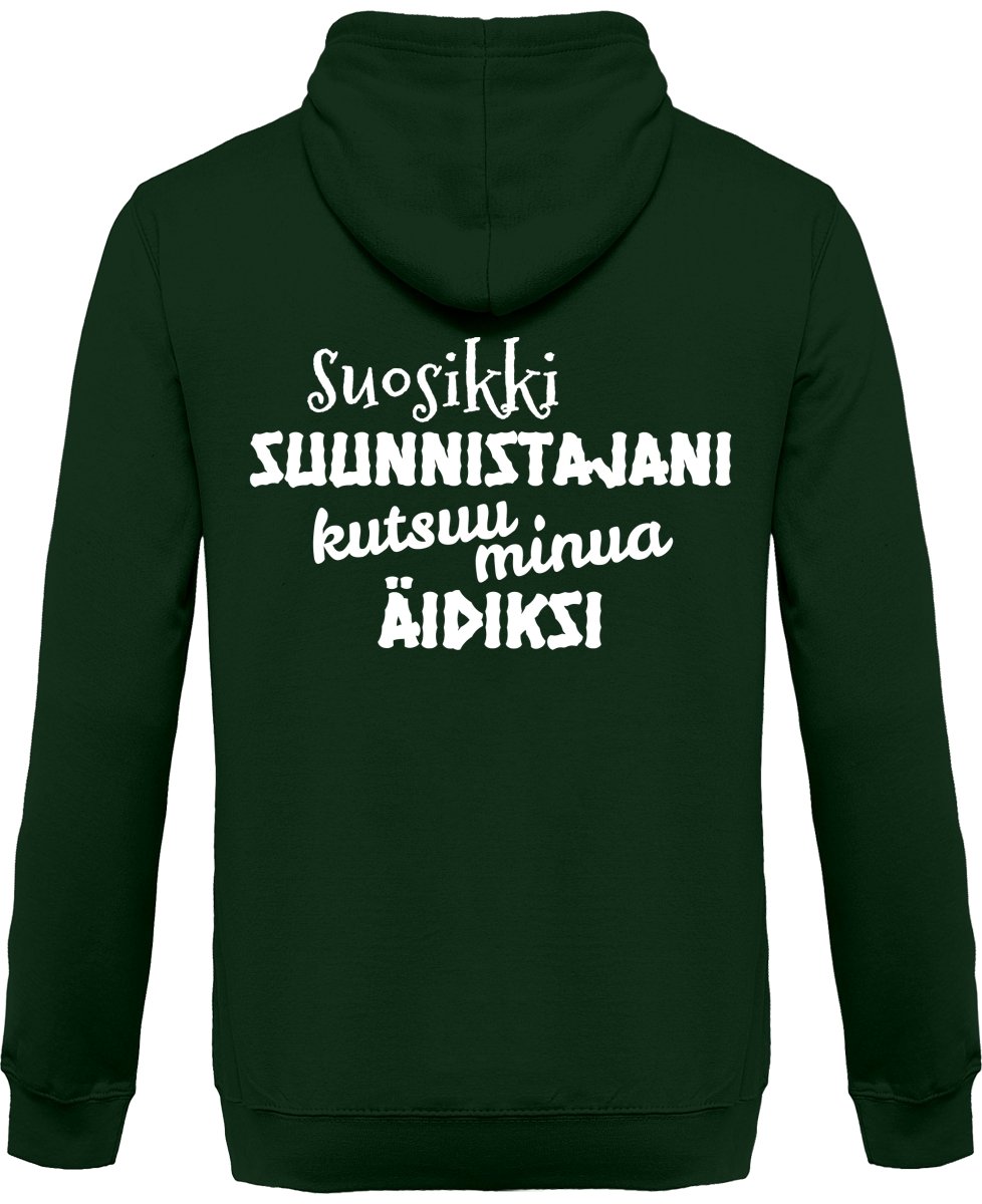 Suosikkisuunnistajani kutsuu äidiksi vetoketjullinen huppari unisex - FourFan