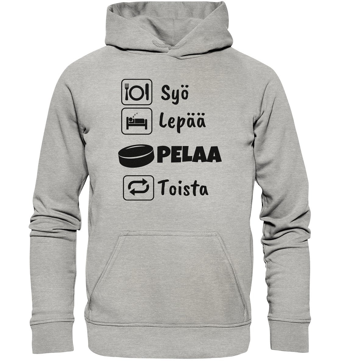 Syö, Lepää, Jääkiekko huppari unisex - FourFan