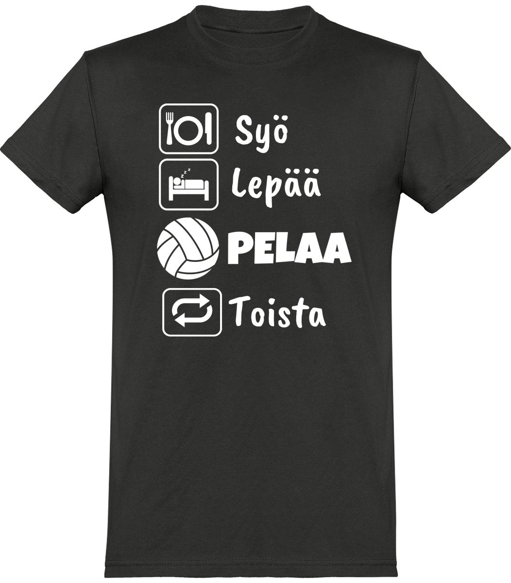 Syö, Lepää lentopallo t-paita unisex - FourFan