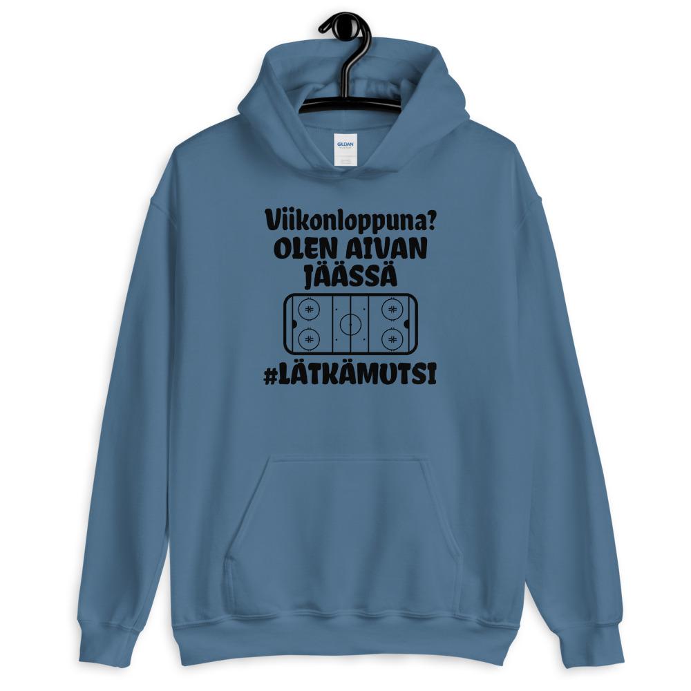 Viikonloppuna jäässä #lätkämutsi huppari unisex - FourFan