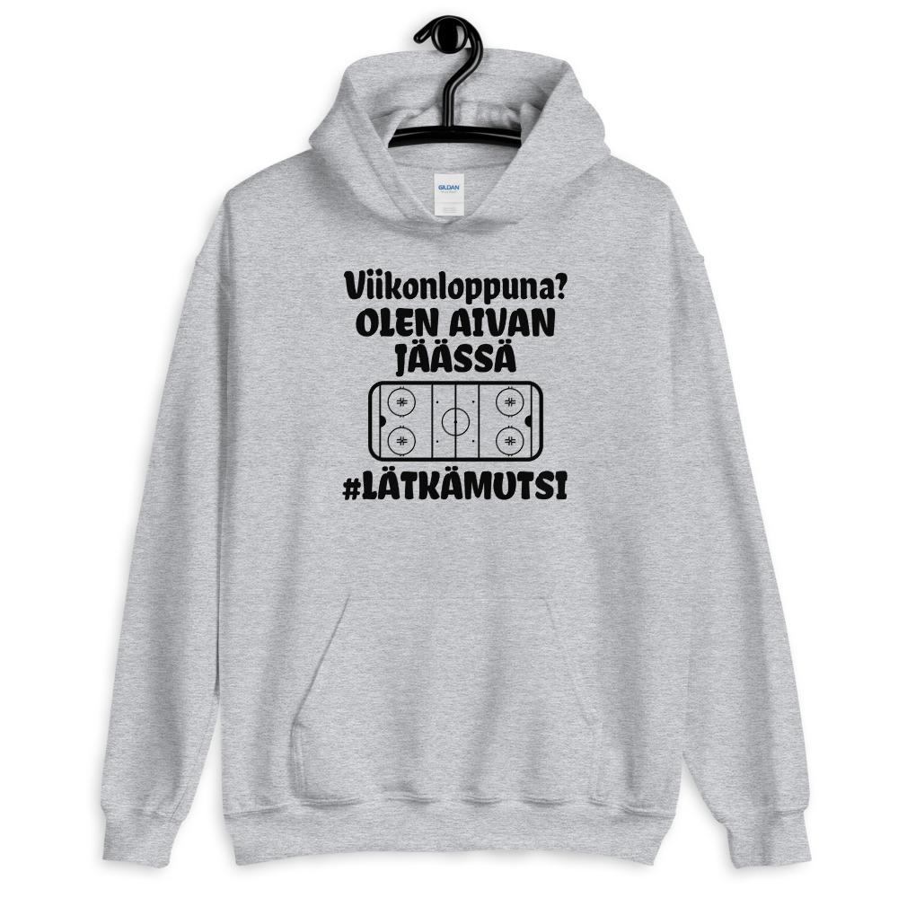 Viikonloppuna jäässä #lätkämutsi huppari unisex - FourFan