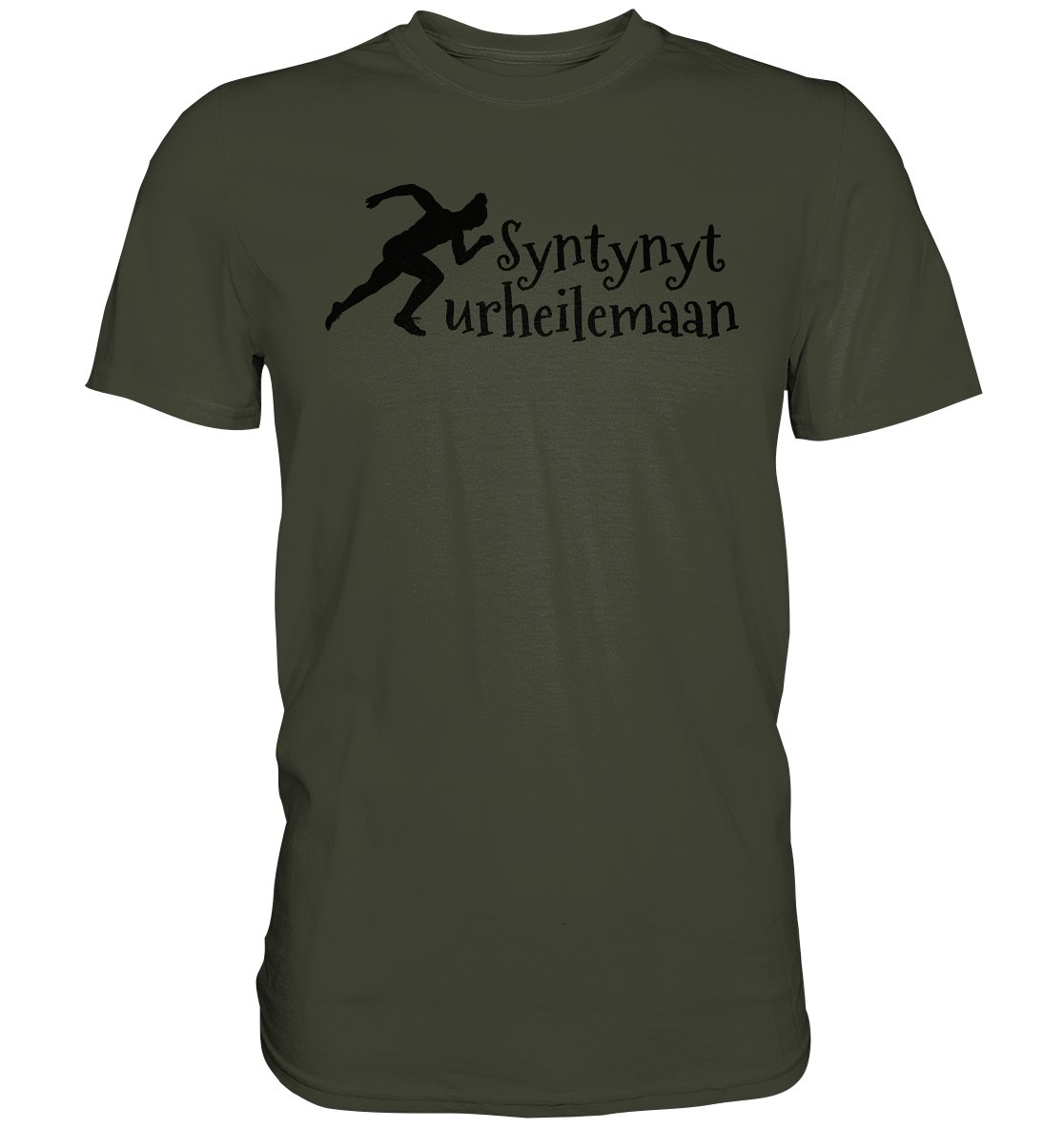 Yleisurheilu syntynyt urheilemaan t-paita unisex - FourFan