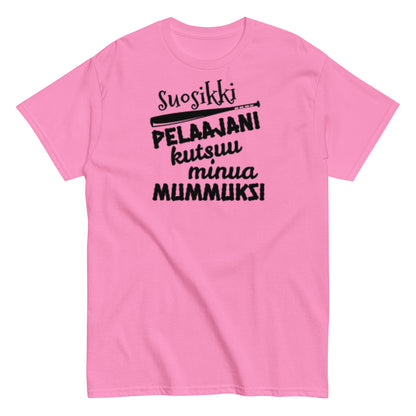 Suosikkipesispelaajani mummuksi t-paita unisex