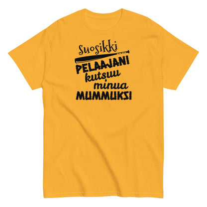 Suosikkipesispelaajani mummuksi t-paita unisex