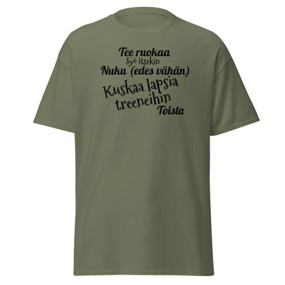 Kuskaa lasta treeneihin t-paita unisex