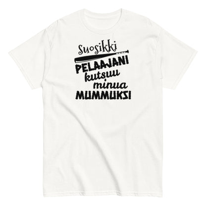 Suosikkipesispelaajani mummuksi t-paita unisex