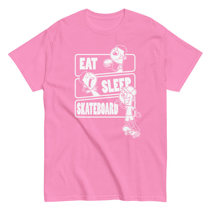 Eat sleep skateboard t-paita