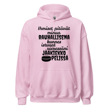 Lataa kuva Galleria-katseluun, Rauhallisena kunnes jääkiekko huppari unisex
