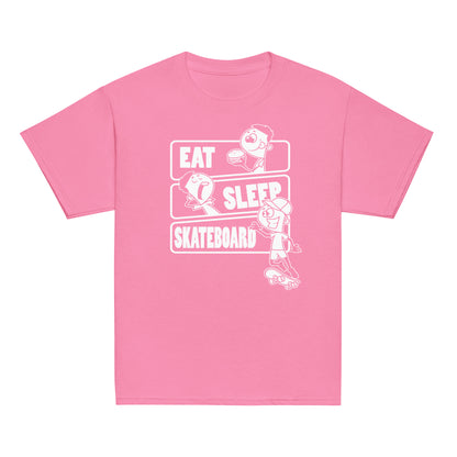 Lasten Eat Sleep Skateboard t-paita