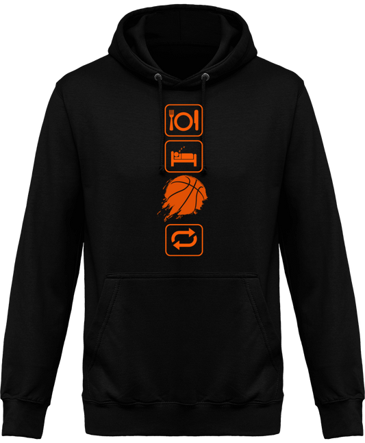 Eat, Sleep, Koripallo huppari unisex