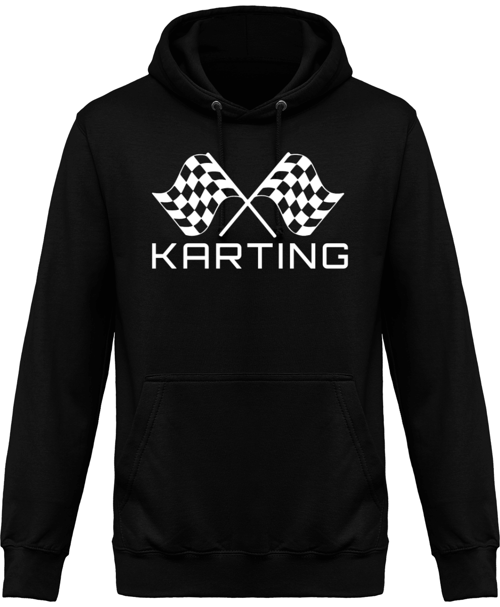 Karting lipuilla huppari unisex