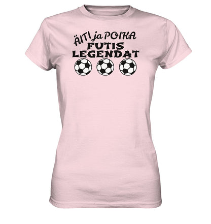 Äiti ja poika Futislegendat naisten t-paita - FourFan