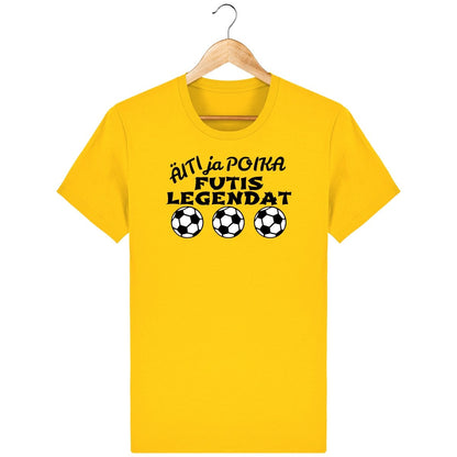 Äiti ja poika Futislegendat t-paita unisex - FourFan