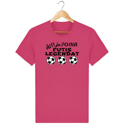 Äiti ja poika Futislegendat t-paita unisex - FourFan