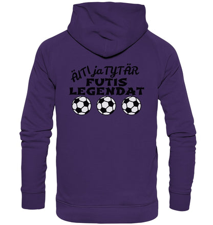 Äiti ja tytär Futislegendat huppari unisex - FourFan
