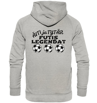 Äiti ja tytär Futislegendat huppari unisex - FourFan