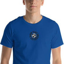 Lataa kuva Galleria-katseluun, Bodeerattu Eat Sleep Soccer t-paita unisex - FourFan
