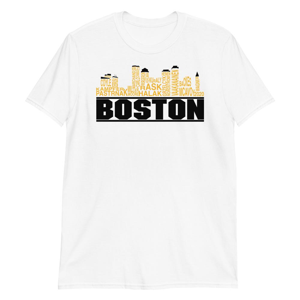 Boston skyline 2020 jääkiekko t-paita unisex - FourFan