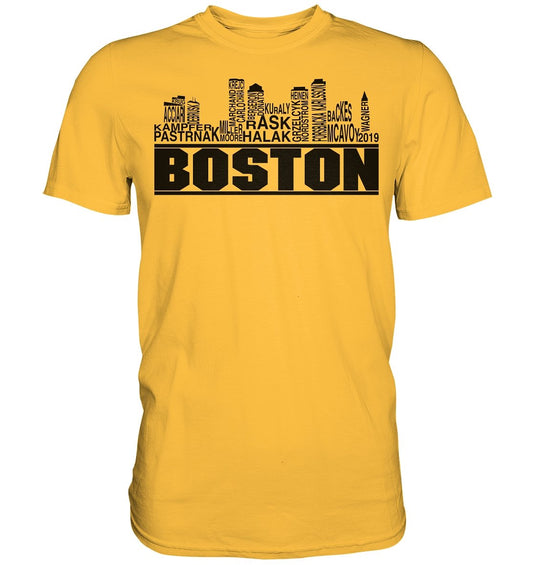 Boston skyline joukkue t-paita keltainen - FourFan