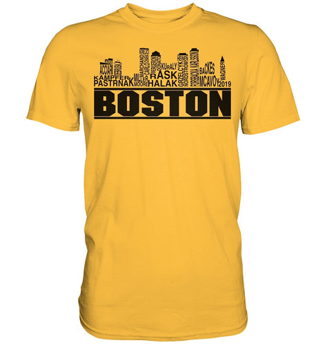 Boston skyline joukkue t-paita keltainen - FourFan