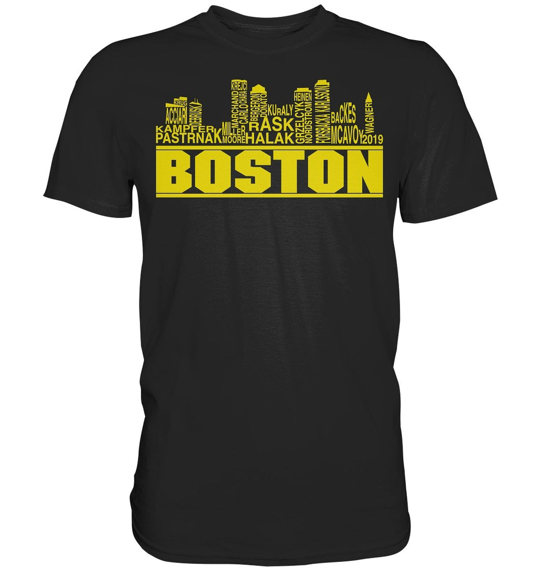 Boston skyline joukkue t-paita musta - FourFan