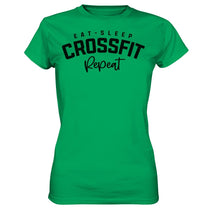 Load image into Gallery viewer, Eat Sleep Crossfit naisten t-paita - FourFan
