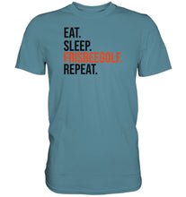 Load image into Gallery viewer, Eat Sleep Frisbeegolf t-paita unisex - FourFan
