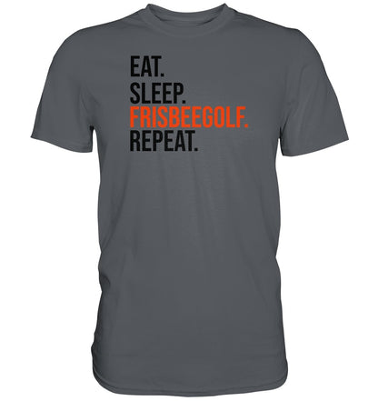 Eat Sleep Frisbeegolf t-paita unisex - FourFan