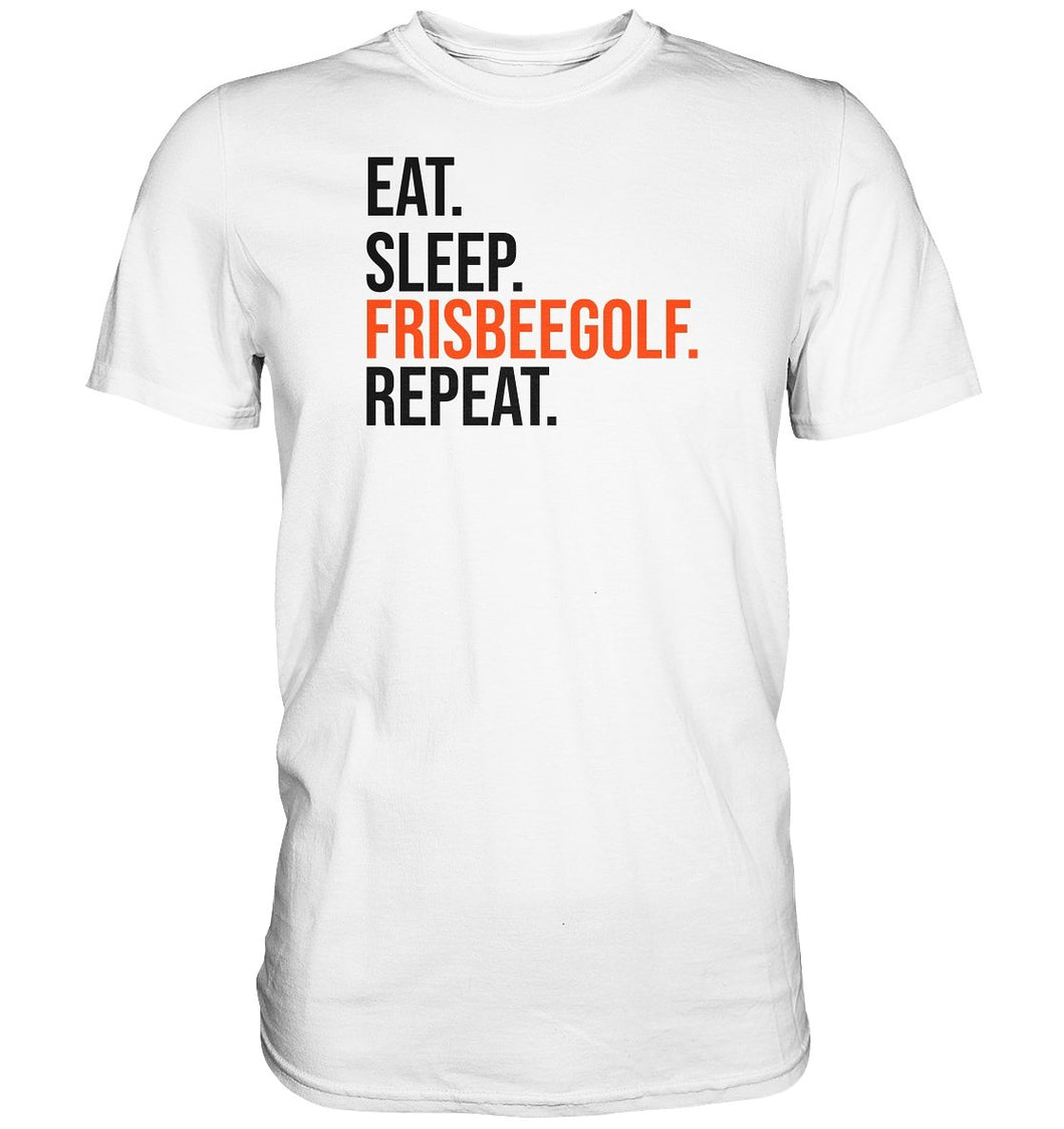 Eat Sleep Frisbeegolf t-paita unisex - FourFan