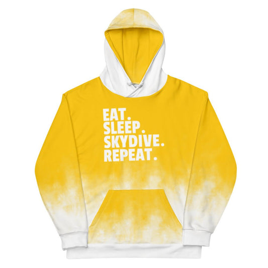 Eat Sleep Skydive keltainen huppari - FourFan