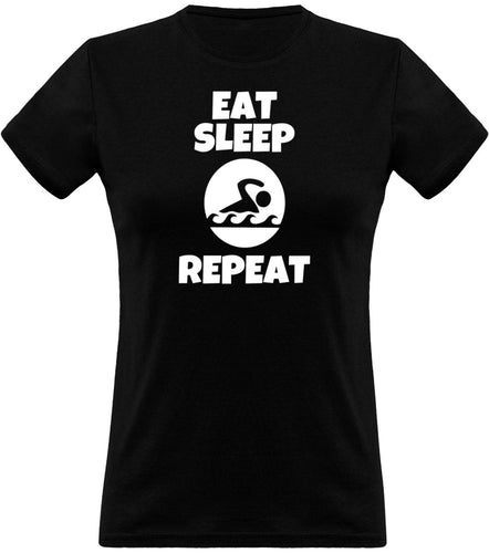 Eat, Sleep, Swim naisten klassinen t-paita - FourFan