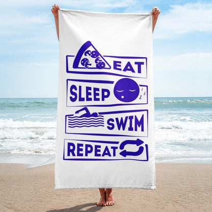 Eat Sleep Swim pyyhe - FourFan