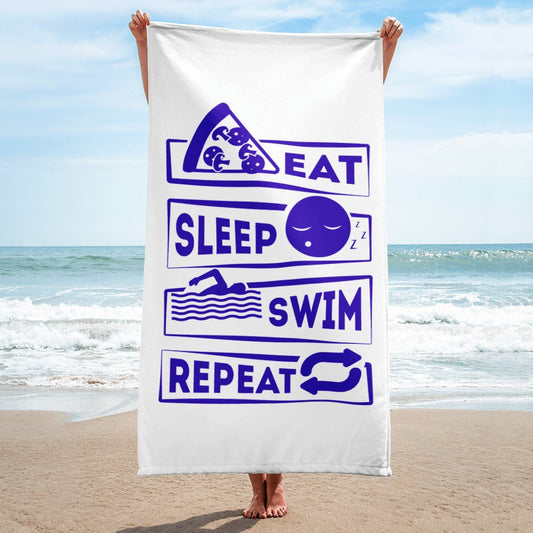 Eat Sleep Swim pyyhe - FourFan