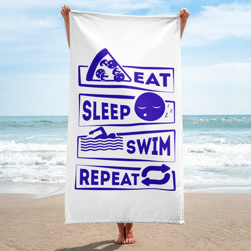 Eat Sleep Swim pyyhe - FourFan