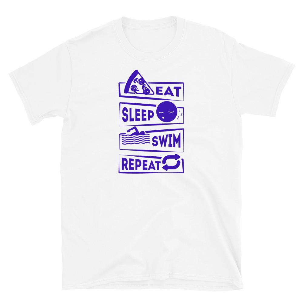 Eat Sleep Swim t-paita - FourFan