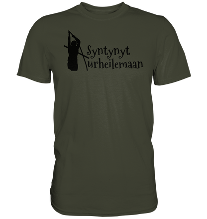 Yleisurheilu Syntynyt Urheilemaan unisex t-paita