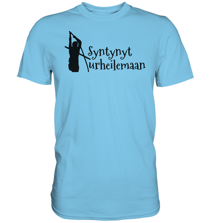 Yleisurheilu Syntynyt Urheilemaan unisex t-paita
