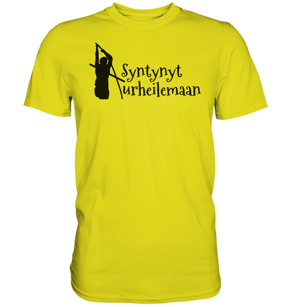 Yleisurheilu Syntynyt Urheilemaan unisex t-paita